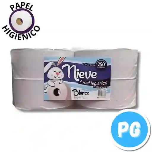 Paquete Rollo Papel Higienico Nieve Industrial X4 Unds 250 Metros Triple Hoja
