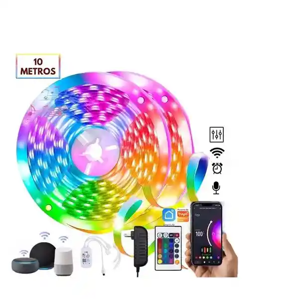 Cinta Luz Rgb 10m Wifi Con App Tuya