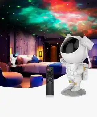 Proyector Estrellas Galaxia Astronauta Lampara Led Noche