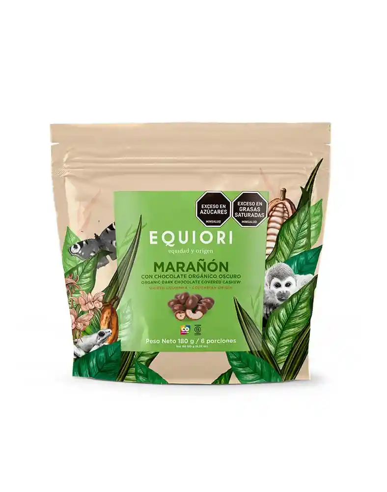 Marañon Equiori Con Chocolate Organico Oscuro 65% 180 Gr