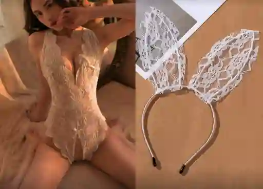 Lencería Bunny Lace Blanc – Edición Limitada