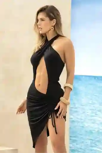 Vestido 4667 Asimétrico M Negro Mapalé