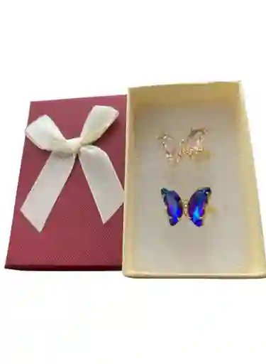Anillo Ajustable Diseño De Mariposa