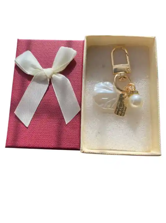 Llavero Diseño De Concha De Mar Y Perla Para Hombre O Mujer Para Llaves