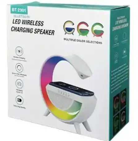 Parlante Portable Bluetooth Cargador Inalambrico Lampara Usb Radio C Blanco Agregar A Favoritos