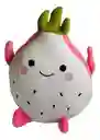Peluche Almohada Mangostan Con Manta Peluche Fruta Kawaii Rosa