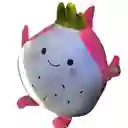 Peluche Almohada Mangostan Con Manta Peluche Fruta Kawaii Rosa