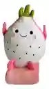 Peluche Almohada Mangostan Con Manta Peluche Fruta Kawaii Rosa