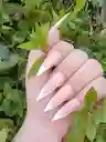 Uñas Postizas Almendrada Francesa Profesionales Decoradas Engol Largas Abs X12unds