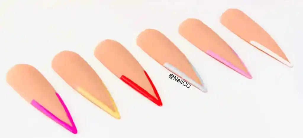 Uñas Postizas Almendrada Francesa Profesionales Decoradas Engol Largas Abs X12unds
