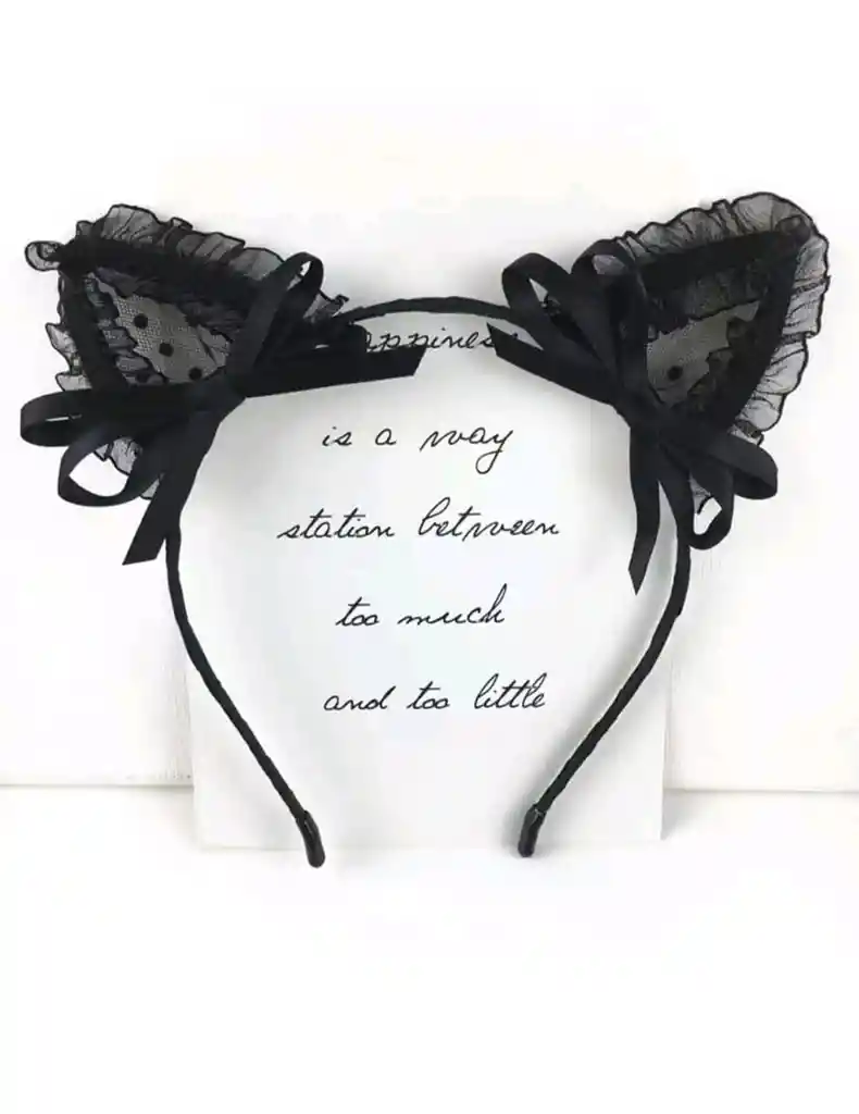 Disfraz Halloween Diadema Orejitas De Encaje “midnight Charm”
