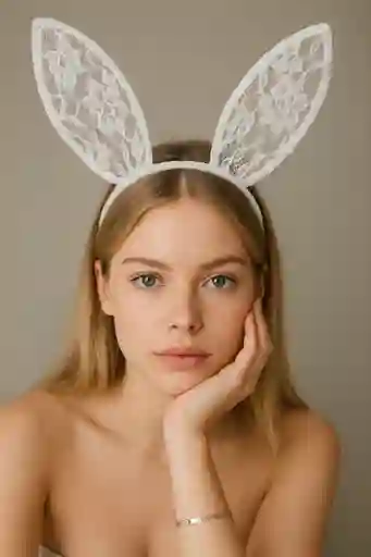 Disfraz Halloween Diadema Orejas De Encaje “bunny Dream”