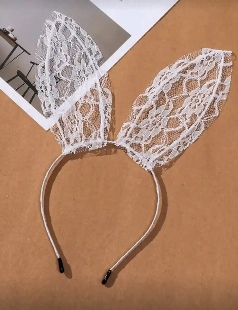 Disfraz Halloween Diadema Orejas De Encaje “bunny Dream”