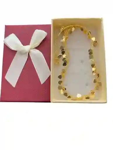 Tobillera Diseño De Corazones Pequeños En Cover Gold