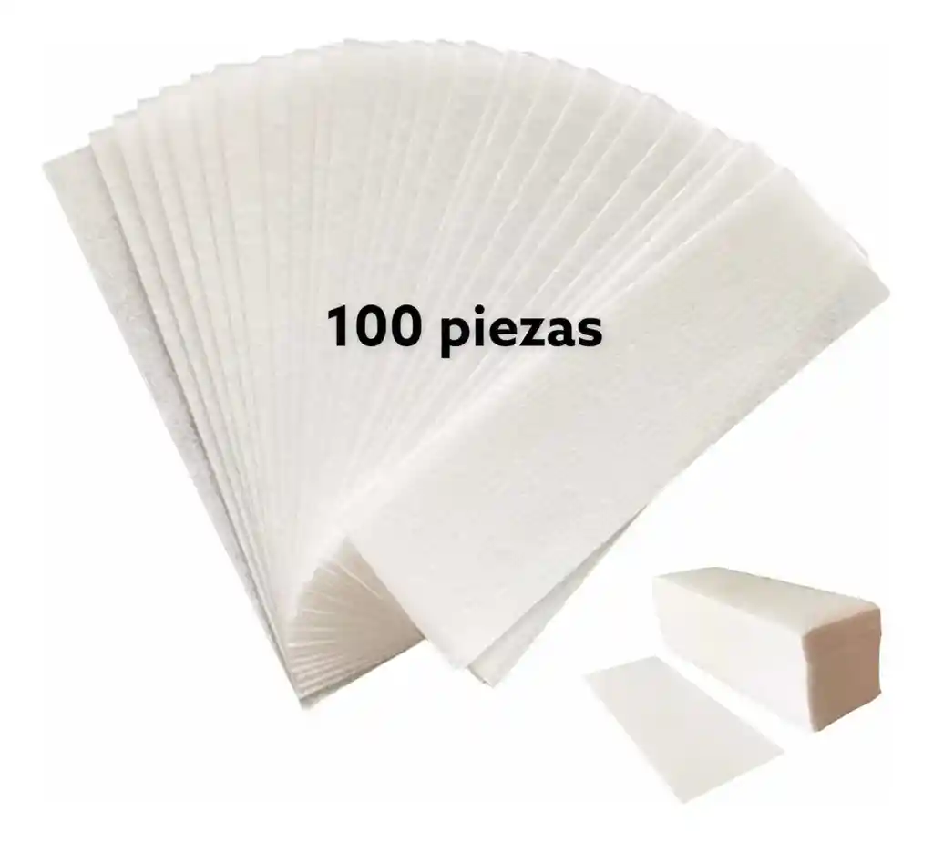 100 Tiras Bandas Depilar Cera Tibia