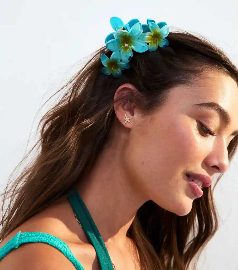 Pinza Caimán Gancho Flores Hawaianas Pelo Cabello