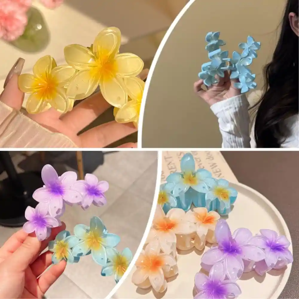 Pinza Caimán Gancho Flores Hawaianas Pelo Cabello