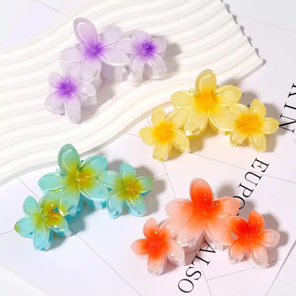 Pinza Caimán Gancho Flores Hawaianas Pelo Cabello