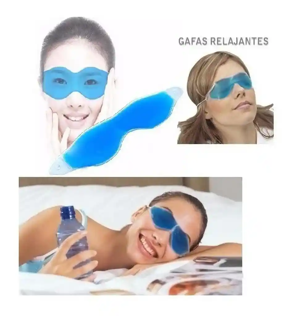 Gafas Gel Frio Anti Estres Ojos Parpados Migraña Relajante