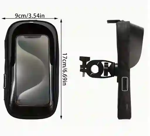 Soporte Porta Celular Impermeable Con Visera Para Moto