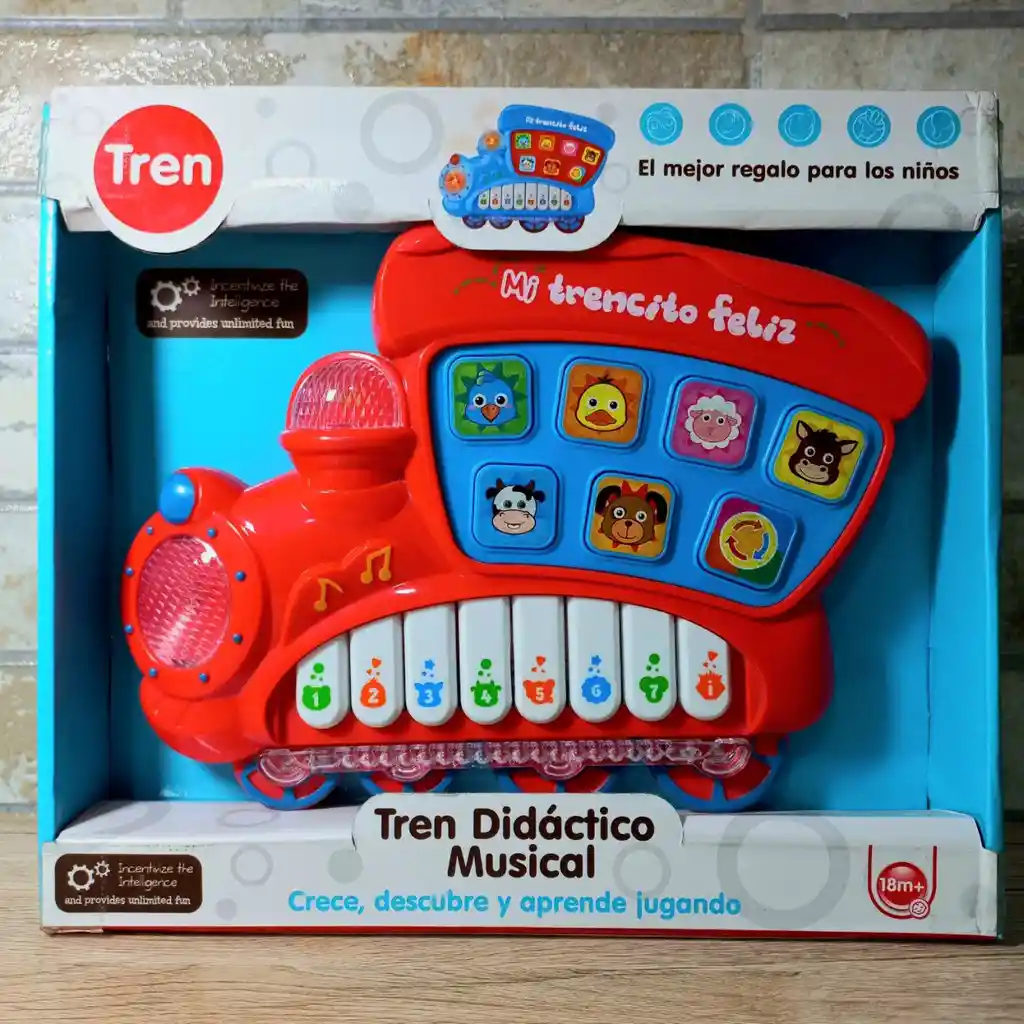 Tren Didáctico Piano Musical Para Bebes 18m+