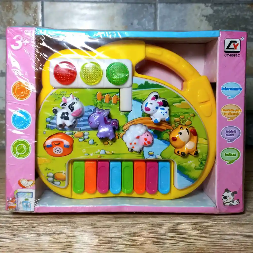 Piano Con Luz Y Sonido Animales Para Bebé