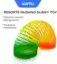 Resorte Slinky Arcoíris Multicolor Verde Diametro 8 Cms| Gusano De Plástico Resistente Para Niños | Clásico Y Divertido