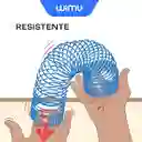 Resorte Slinky Arcoíris Multicolor Verde Diametro 8 Cms| Gusano De Plástico Resistente Para Niños | Clásico Y Divertido