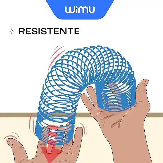 Resorte Slinky Arcoíris Multicolor Verde Diametro 8 Cms| Gusano De Plástico Resistente Para Niños | Clásico Y Divertido