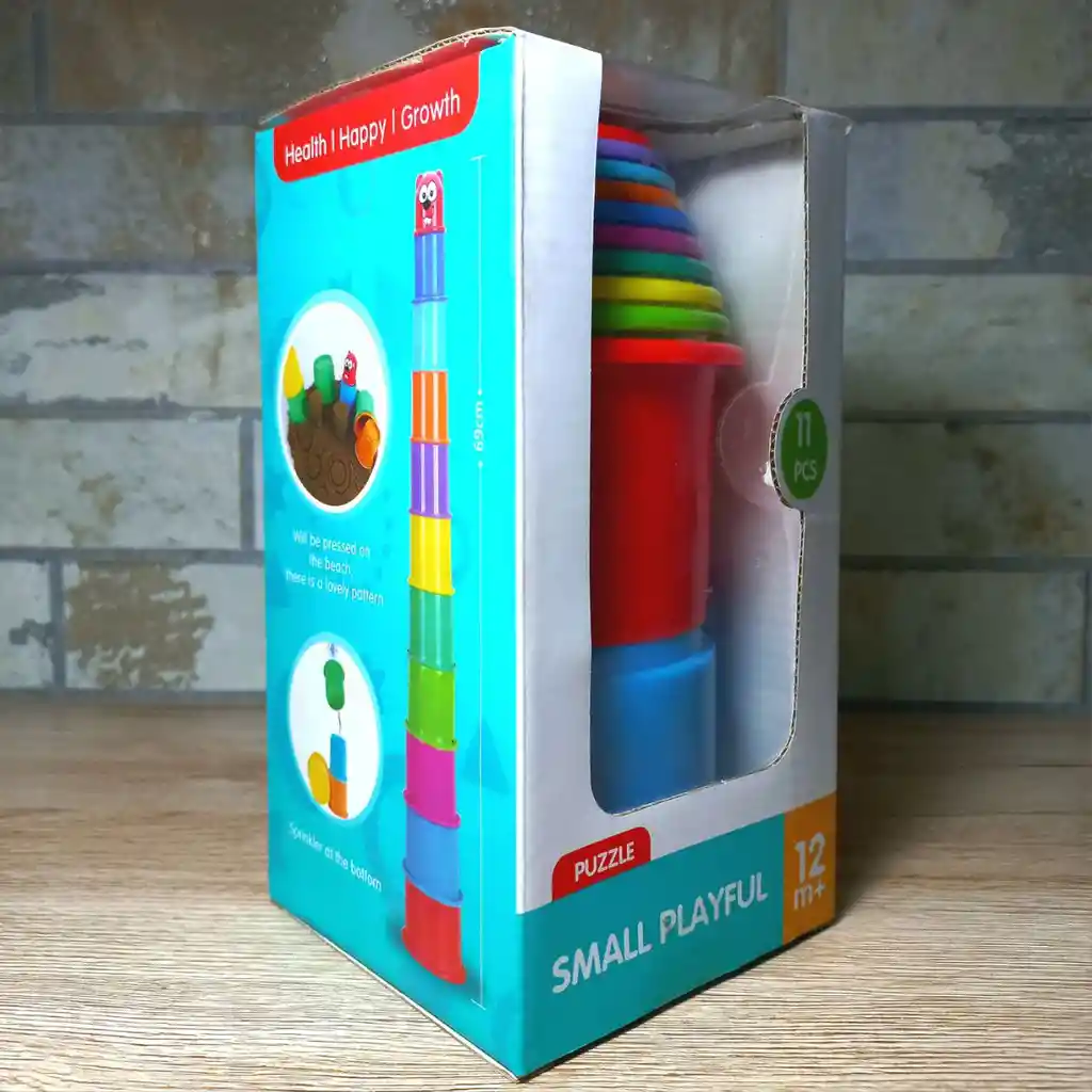 Juego Apilable Para Bebé 69cms/motricidad Fina