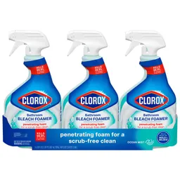 Clorox Blanqueador Desinfectante En Espuma Para Baño 3 Unidades / 887 Ml