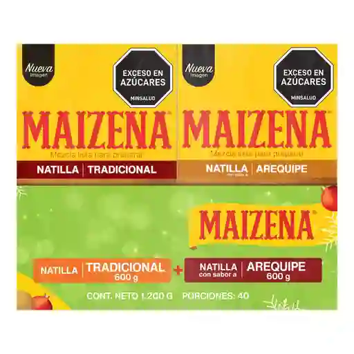 Maizena Mezcla Para Preparar Natilla Sabor Tradicional Y Arequipe 2 Unidades / 600 G