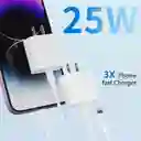 Cargador 25w Carga Rápida Para Iphone 12 13 14 +tipo C Cable