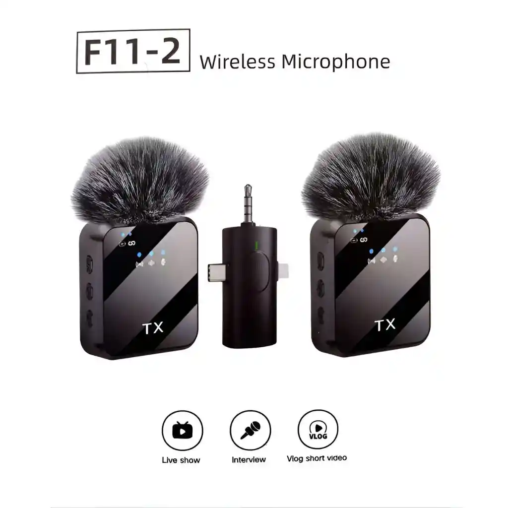 Microfono Inalámbrico De Solapa Celular Tablet F11-2