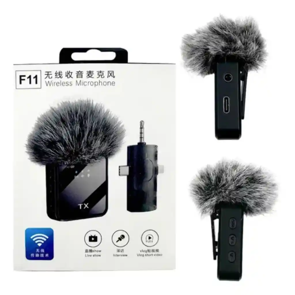 Microfono Inalámbrico De Solapa Celular Tablet F11-2