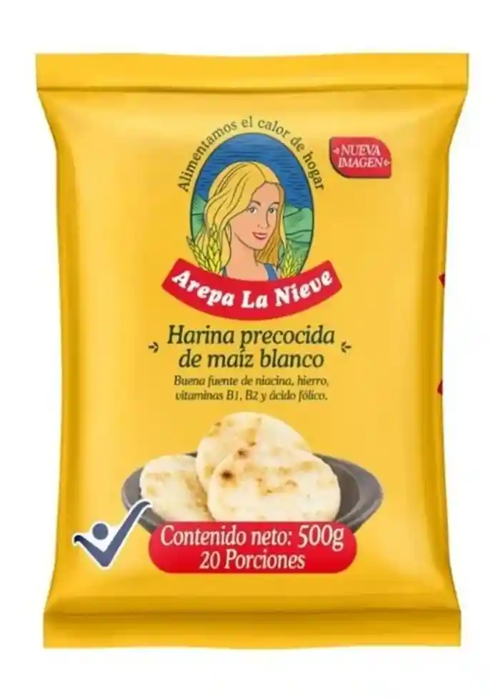 Harina De Maíz Blanco La Nieve