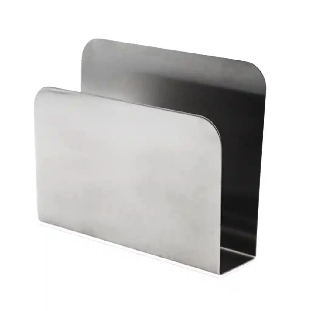 Servilletero Liso De Mesa En Acero Inoxidable