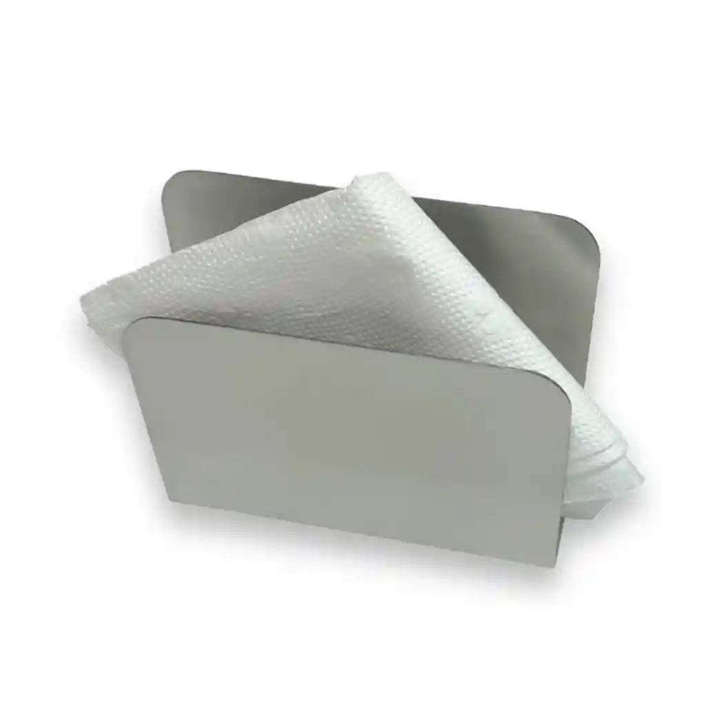 Servilletero Liso De Mesa En Acero Inoxidable