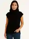 Chaleco Para Mujer Cuello Tortuga - The Maro Negro