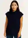 Chaleco Para Mujer Cuello Tortuga - The Maro Azul Noche