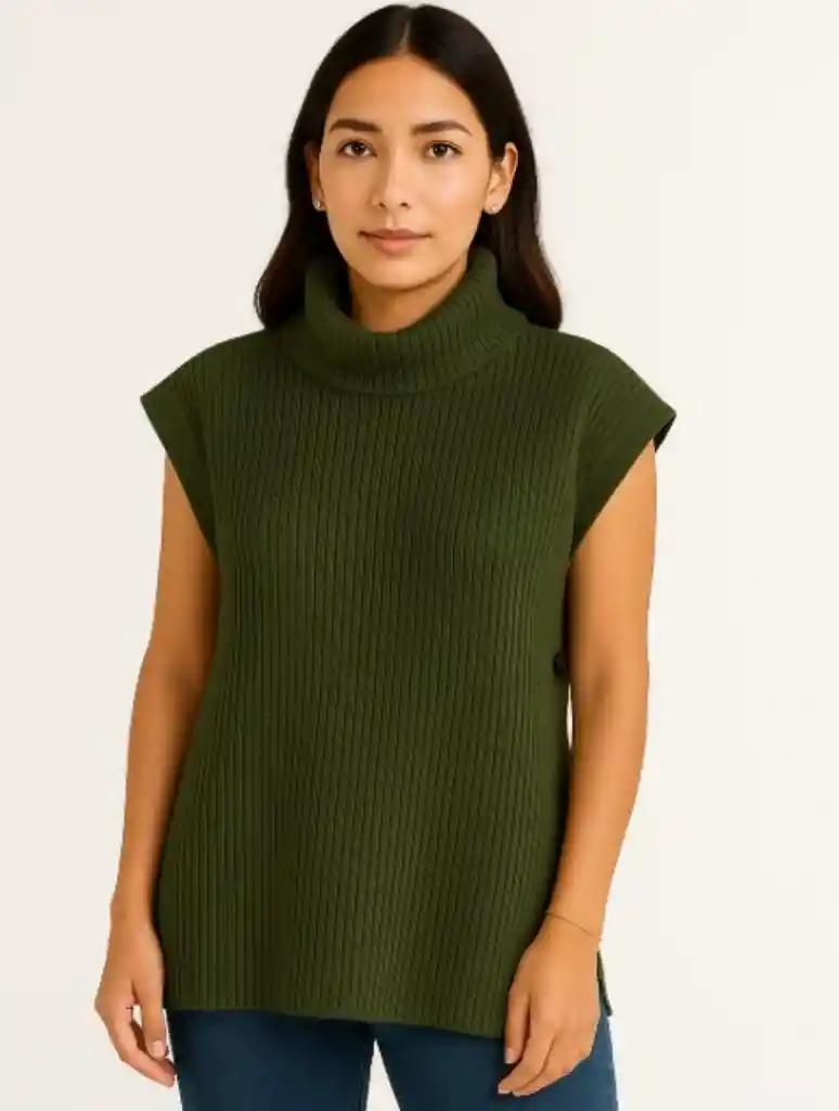 Chaleco Para Mujer Cuello Tortuga - The Maro Verde