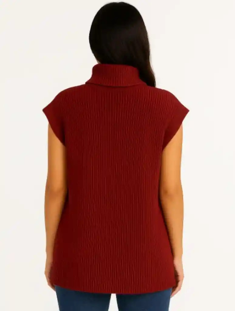 Chaleco Para Mujer Cuello Tortuga - The Maro Rojo