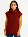 Chaleco Para Mujer Cuello Tortuga - The Maro Rojo