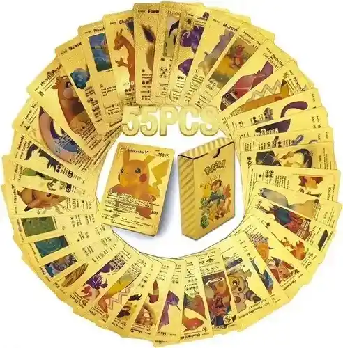 Cartas Coleccionables De Pokémon Doradas X55 Und