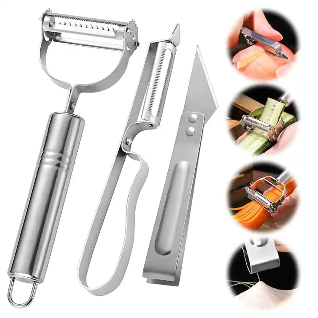 Set De 3 Cuchillos Peladores