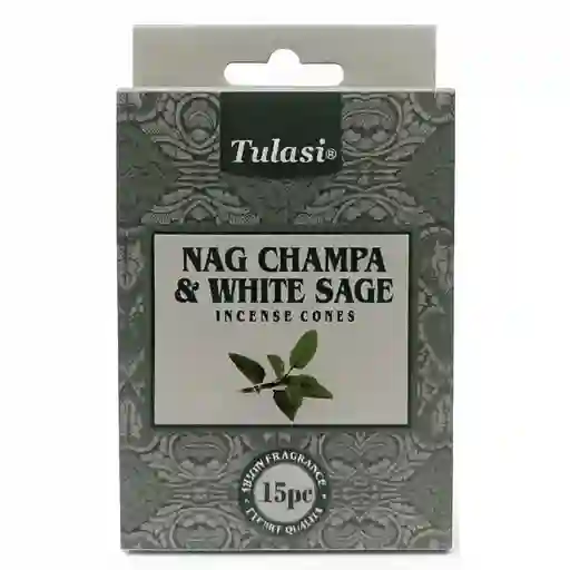 Incienso En Cono Premium Nag Champa Y Salvia Blanca