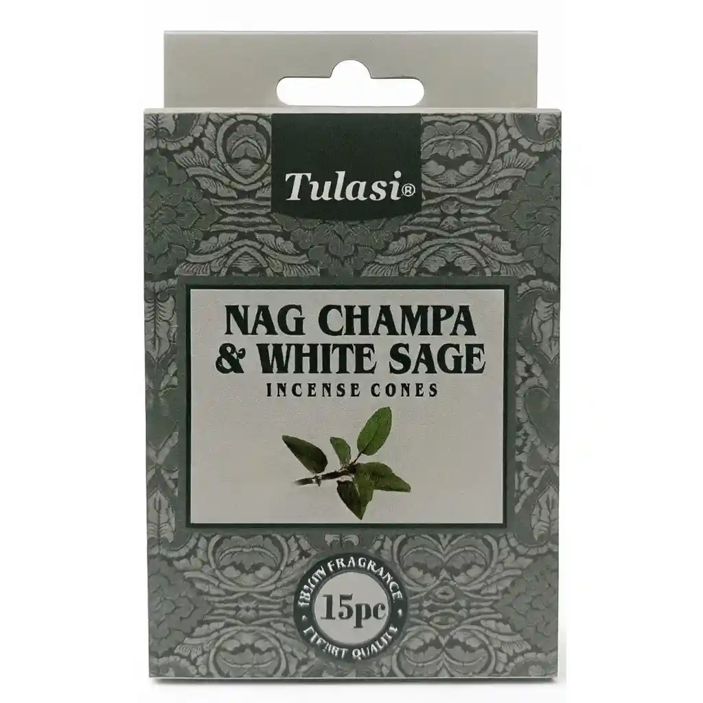 Incienso En Cono Premium Nag Champa Y Salvia Blanca