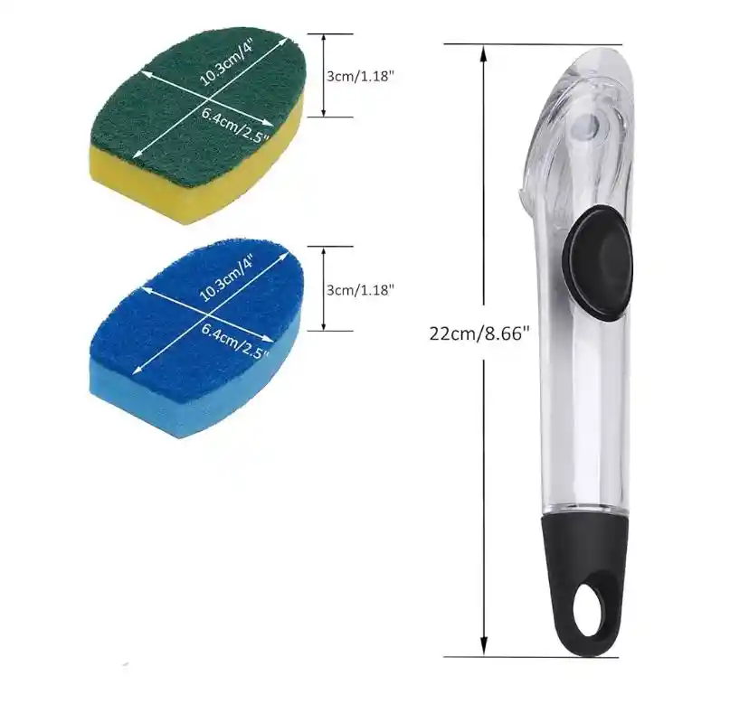 Cepillo Limpieza De Losa Con Dispensador De Jabon