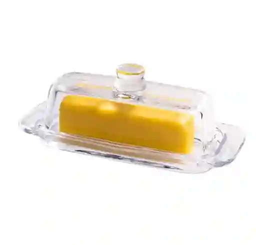 Mantequillero Porta Mantequilla De Vidrio Con Tapa
