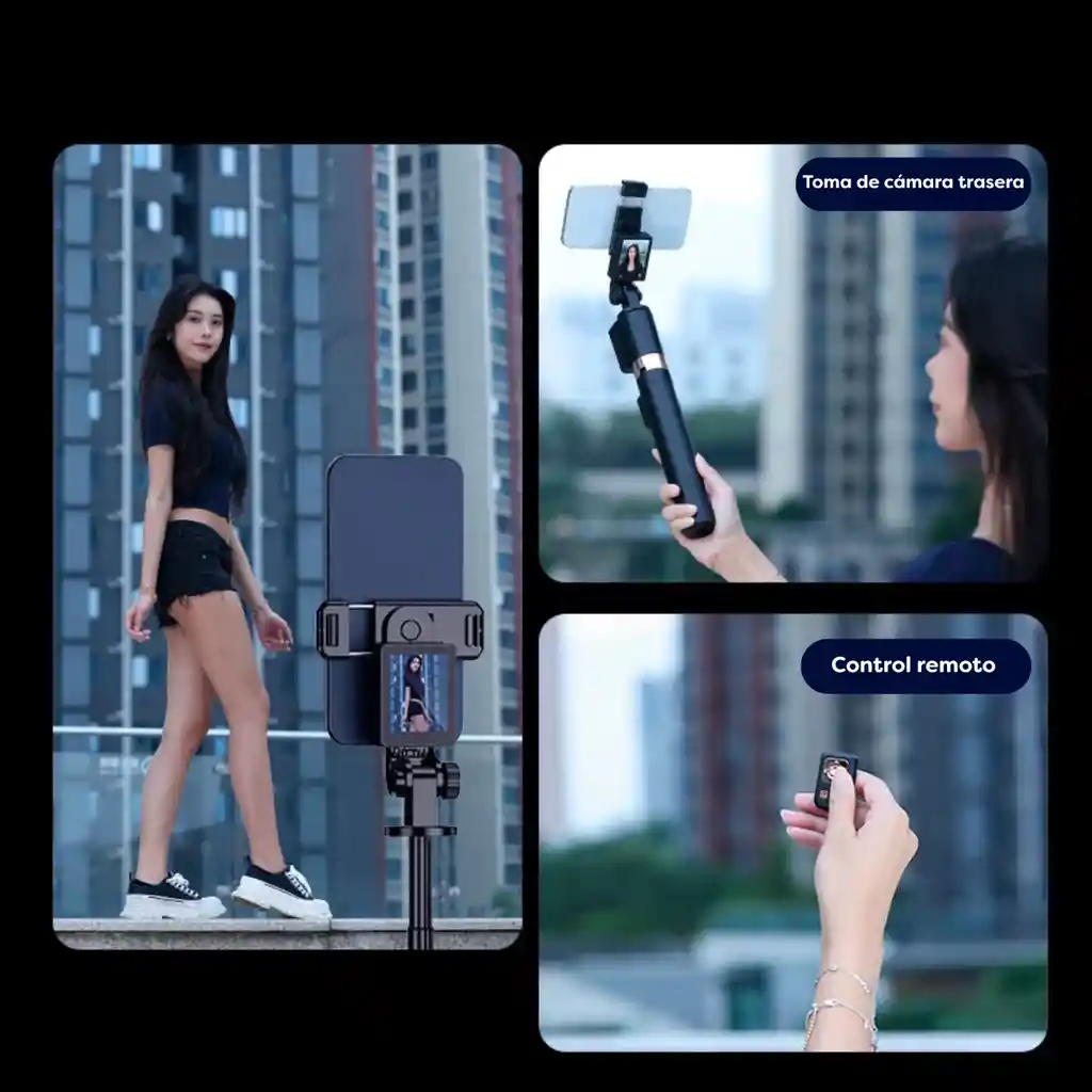 Tripode Para Celular Con Control Y Pantalla Inalámbrico